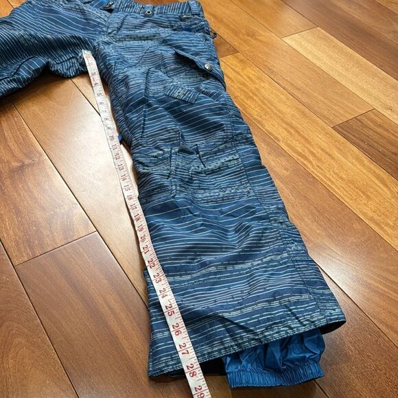 Burton Snowboarding Dry Ride pants Blue Purple Striped Multicolor Cargo Pants XS - Picture 14 of 14